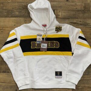 Women's White Boston Bruins Head Coach Pullover Hoodie - Medium
